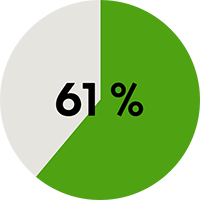 61 %